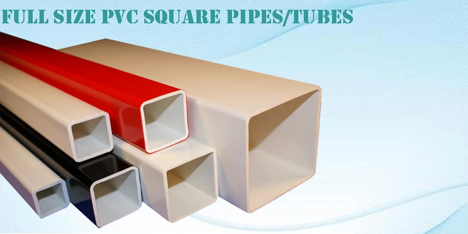 Hydroponic Plastic Square PVC Water Tube Rectangle PVC Pipe with Hole for Drink Water
