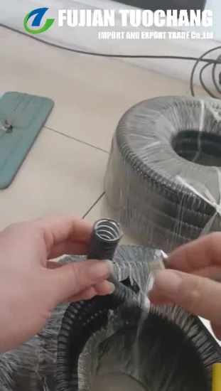 Tubos elétricos corrugados flexíveis revestidos de PVC