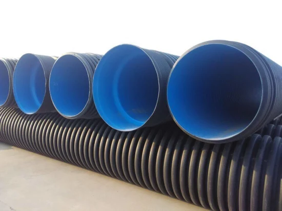 Tubo ondulado de parede dupla PVC-U de grande diâmetro para drenagem
