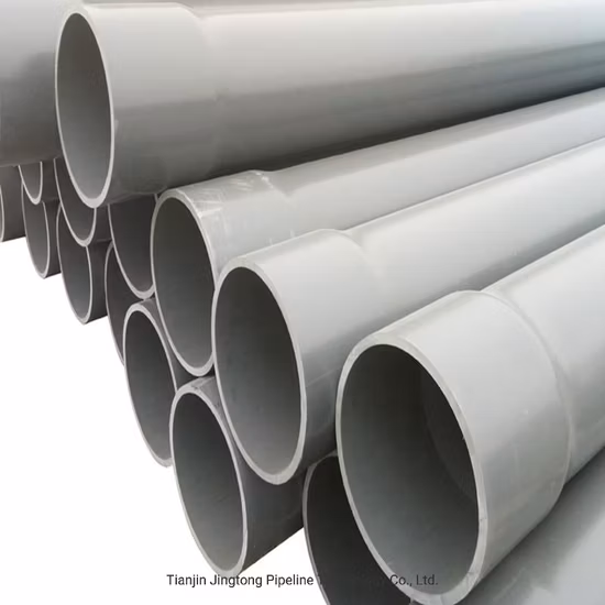 Tubo de PVC/MPVC/UPVC/CPVC de plástico por atacado de fábrica para abastecimento de água/irrigação/drenagem/cabo elétrico/tubo de conduíte/tubo de mangueira de jardim