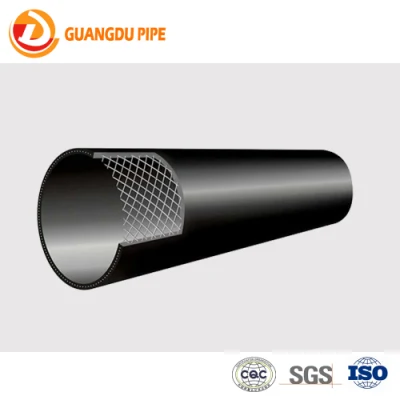 Tubo de PEAD composto reforçado com rede de arame de aço subterrâneo de plástico para abastecimento de água e gás
