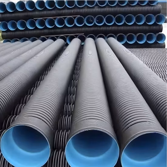 Tubo ondulado de parede dupla HDPE de 500 mm para drenagem de bueiros preço de atacado